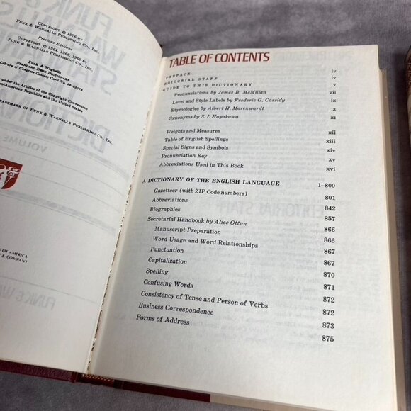 1979 Funk & Wagnalls Standard Desk Dictionary Volumes 1 & 2 A-Z Hardcover READ - Picture 9 of 14